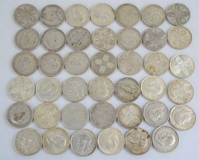 Lot 201 - Fourty-one George V silver florins, some...