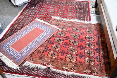 Lot 330 - Three Middle Eastern rugs, the largest...