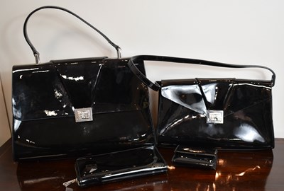 Lot 154 - A group of LK Bennett black patent leather...