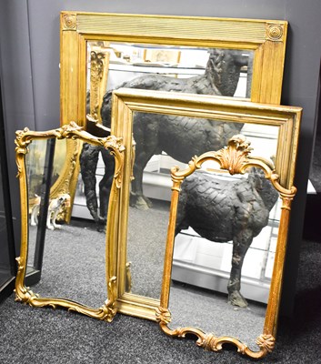 Lot 314 - Four giltwood wall mirrors, 19th century and...