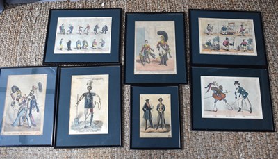 Lot 270 - A group of 19th century hand coloured...