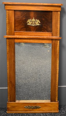 Lot 310 - An Empire style mahogany pier mirror, with...
