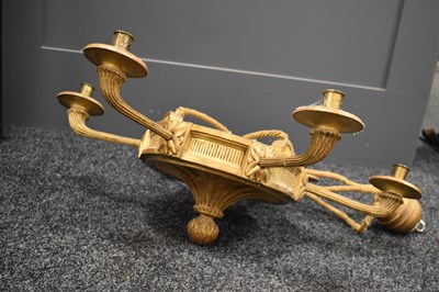 Lot 321 - A French wooden carved and gilded chandelier,...