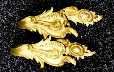 Lot 292 - A pair of Antique French gilt metal curtain...