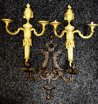 Lot 295 - A pair of antique French Empire style cast...