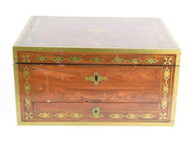 Lot 242 - A 19th century rosewood boule work vanity box...