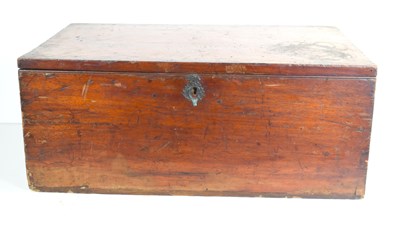 Lot 239 - A 19th century mahogany chest with twin iron...