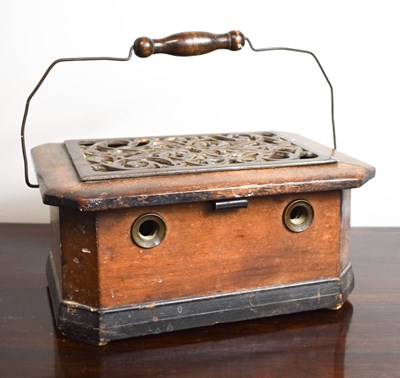 Lot 240 - A 19th century oak and iron carriage hand...