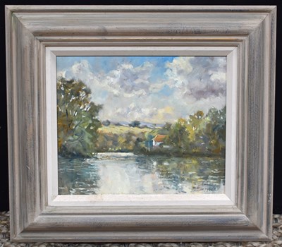Lot 96 - Michael Pybus (1954 -): River and landscape...