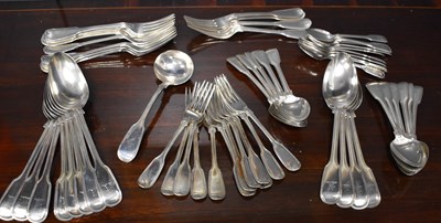 Lot 222 - A set of Georgian silver cutlery London 1832,...