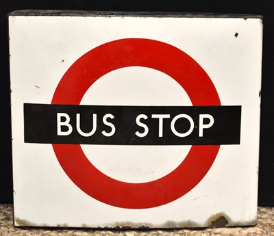Lot 95 - Enamel Signs: A vintage London Transport "Bus...