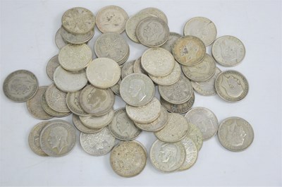 Lot 197 - Fifty-three George V and George VI silver...