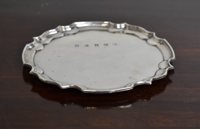Lot 216 - A silver card tray Dublin 1988 with additional...