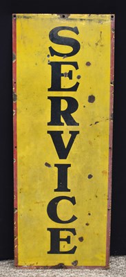 Lot 85 - Enamel Signs: A large "Service" enamel...