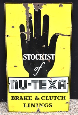Lot 118 - Enamel Signs: A vintage "Stockist of Nu-Texa...