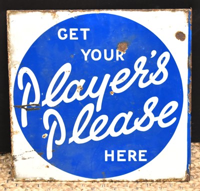 Lot 88 - Enamel Signs: A vintage "Get Your Players...