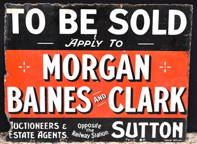 Lot 86 - Enamel Signs: A vintage "To Be Sold Apply To...