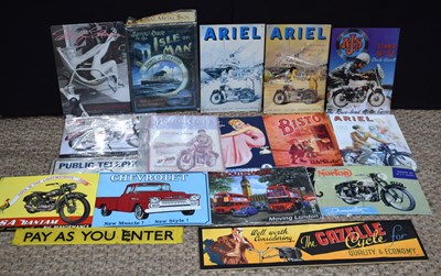 Lot 173 - A group of reproduction metal signs to include...