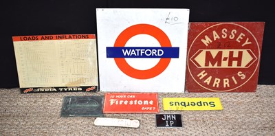 Lot 74 - A group of vintage signs to include a Paterson...