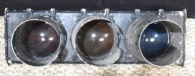 Lot 178 - A set of vintage aluminium road traffic lights...