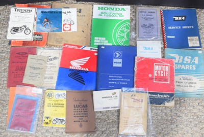 Lot 193 - A group of vintage motorcycle handbooks and...