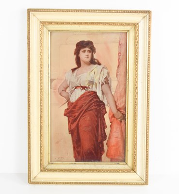 Lot 105 - A 19th century print on glass depicting the...