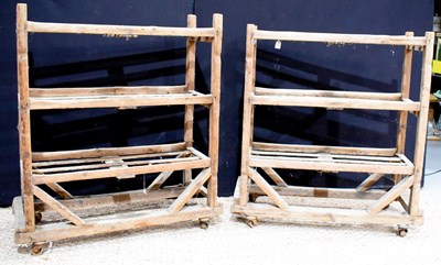 Lot 399 - A pair of 19th century softwood three tier...