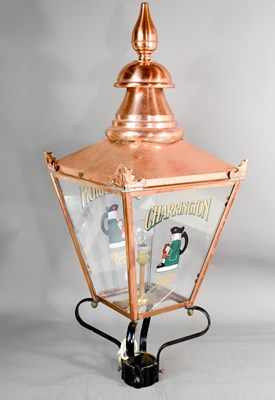Lot 249 - An early 20th century copper pub lantern of...