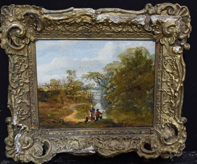 Lot 63A - W. Barkley: (19th century): figures fishing at...