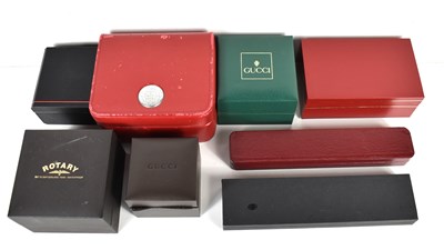 Lot 328 - A group of empty watch boxes to include Omega...
