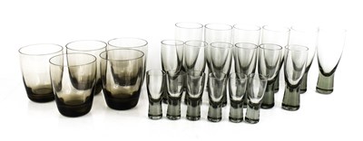 Lot 206 - A group of Holmgaard glasses, three sets of...