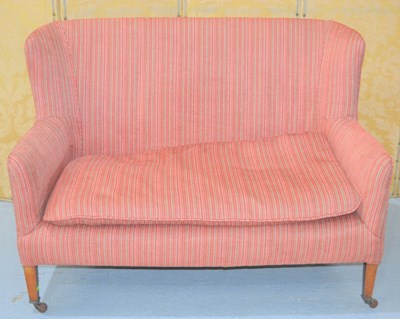 Lot 397 - An Edwardian two seater upholstered sofa, the...