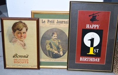 Lot 338 - A framed Bonn's delicious biscuits advertising...