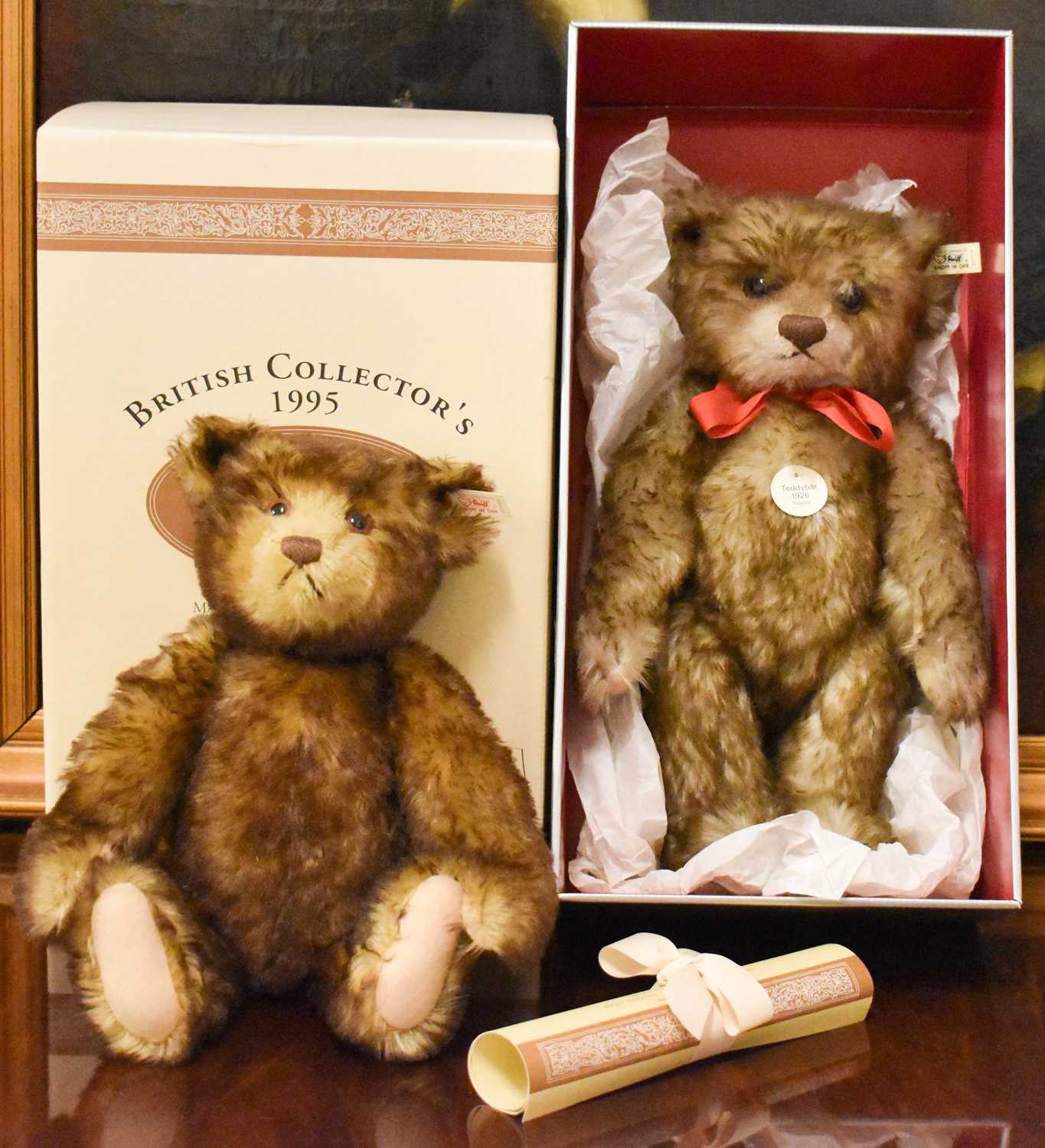 Lot 13 - Two Steiff teddy bears; a 1926 Happy