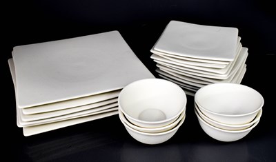 Lot 199 - A Harrods matt white porcelain part dinner...