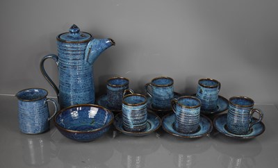 Lot 196 - A Studio pottery coffee set, comprising six...