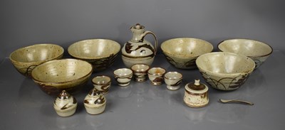 Lot 197 - A group of Studio pottery to include set of...