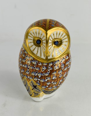 Lot 107a - A Royal Crown Derby owl, MMII, with a gold...