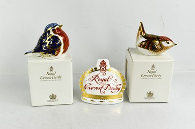 Lot 163 - Two Royal Crown Derby birds, and Special...