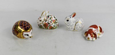 Lot 164 - A Royal Crown Derby group of animals,...