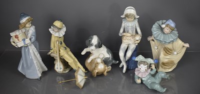 Lot 171 - A group of Nao figurines to include puppy,...