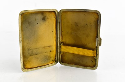Lot 13 - A silver plated shagreen vintage cigarette case.