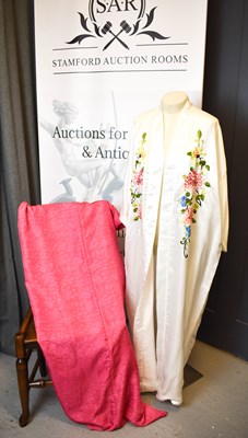 Lot 466 - A Golden Bee, Chinese ivory silk kimono...