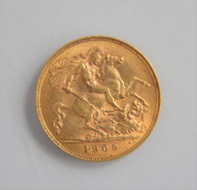 Lot 229 - An Edward VII gold half sovereign, dated 1909.