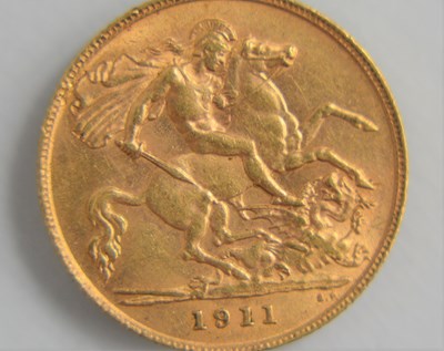 Lot 231 - A George V gold half sovereign, dated 1911.