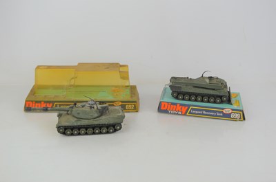 Lot 66a - Two Dinky Leopard Tanks number 692 and 699,...