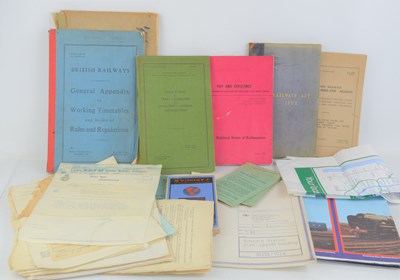 Lot 71a - A group of railway ephemera to include...