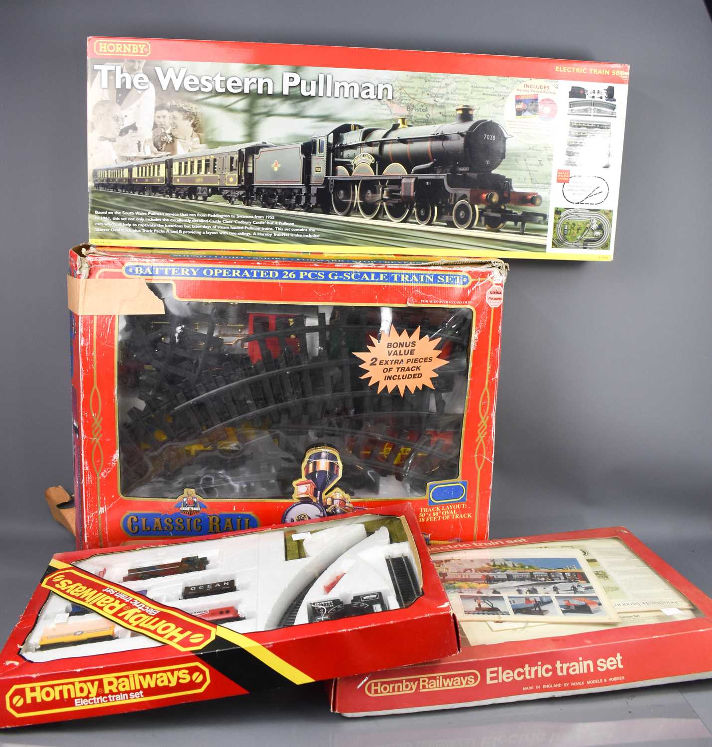 Lot 72 - Four boxed Hornby train sets to include...