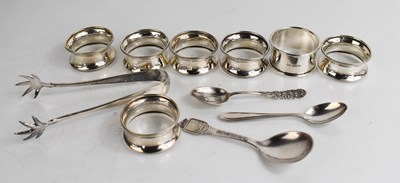 Lot 12 - A group of silver to include a set of six...
