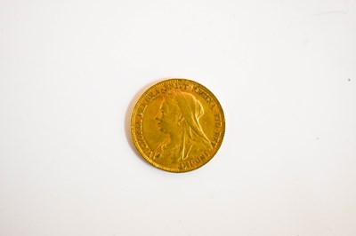 Lot 9 - A Victorian full gold sovereign dated 1896.